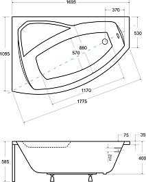 Besco Акриловая ванна Rima 170x110 L – фотография-4